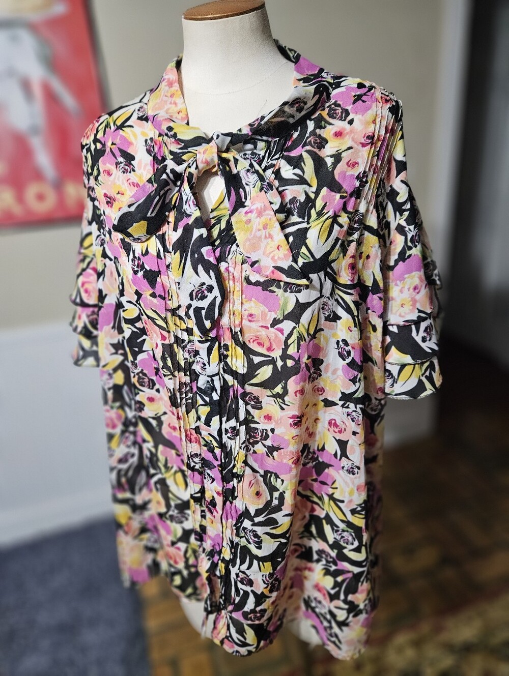 New Directions Floral Top 3X